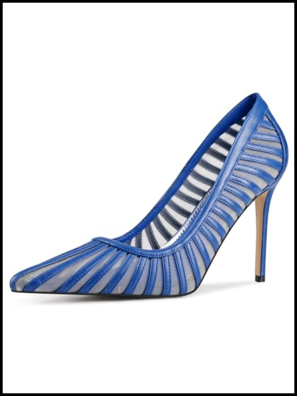 Women's Fashion Pumps Pointed Toe Stiletto Heels Mesh Dress Office Work Shoes